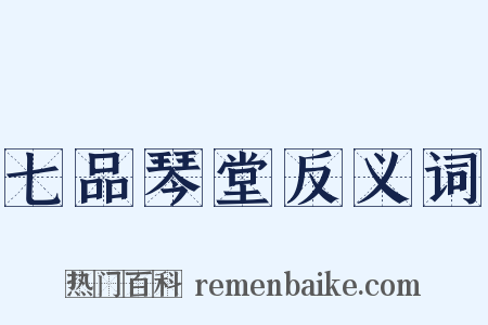 七品琴堂反义词是什么意思的图片